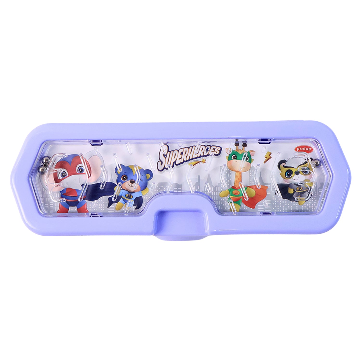 Cartoon Character Printed Plastic Pencil Box With Built-in Maze Puzzle Game (1 Pc) Cartoon Character Printed Plastic Pencil Box With Built-in Maze Puzzle Game (1 Pc)